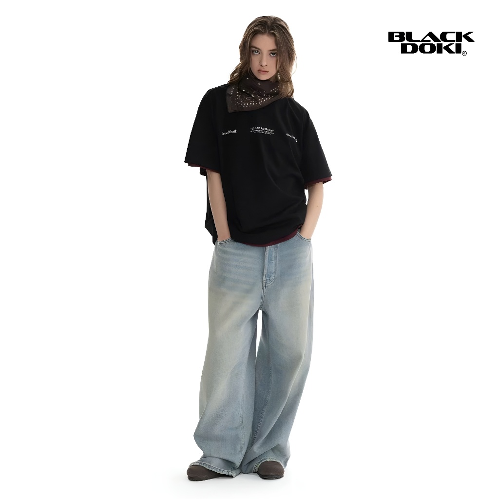 Áo thun overisze BLACKDOKI Urban Asthetic , áo phông basic hiện đại cá tính chất cotton dày dặn oversize nam nữ
