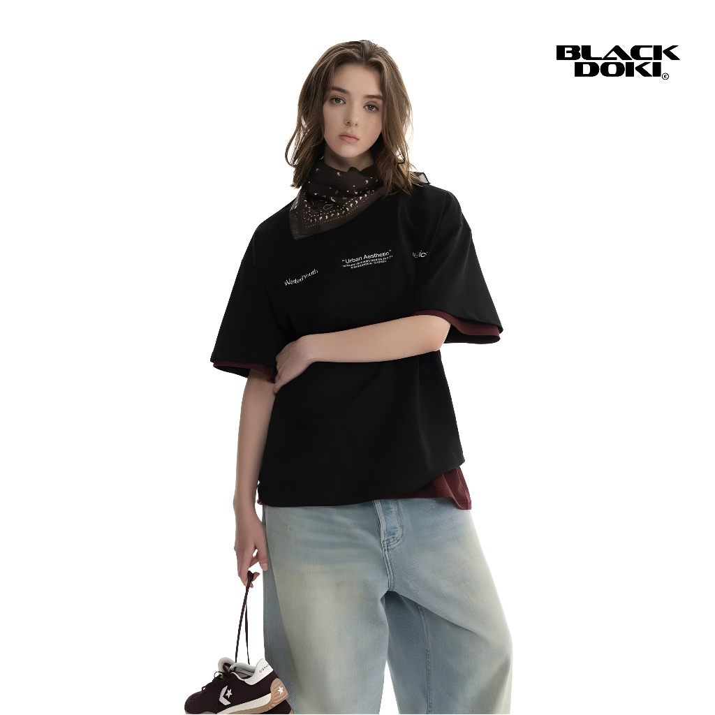 Áo thun overisze BLACKDOKI Urban Asthetic , áo phông basic hiện đại cá tính chất cotton dày dặn oversize nam nữ