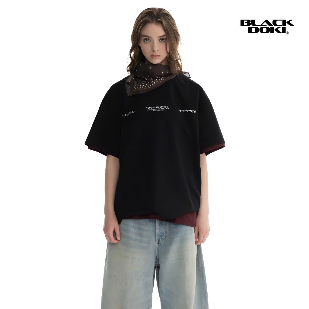 Áo thun overisze BLACKDOKI Urban Asthetic , áo phông basic hiện đại cá tính chất cotton dày dặn oversize nam nữ