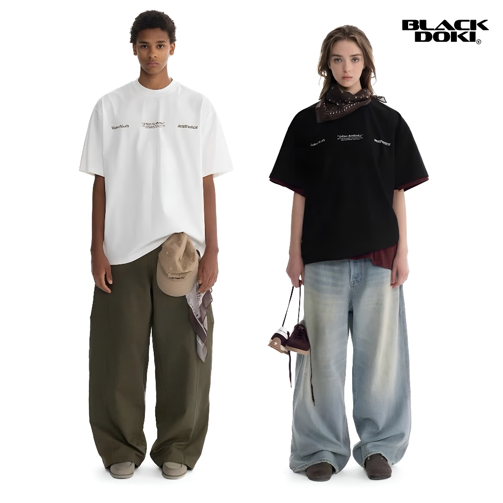 Áo thun overisze BLACKDOKI Urban Asthetic , áo phông basic hiện đại cá tính chất cotton dày dặn oversize nam nữ