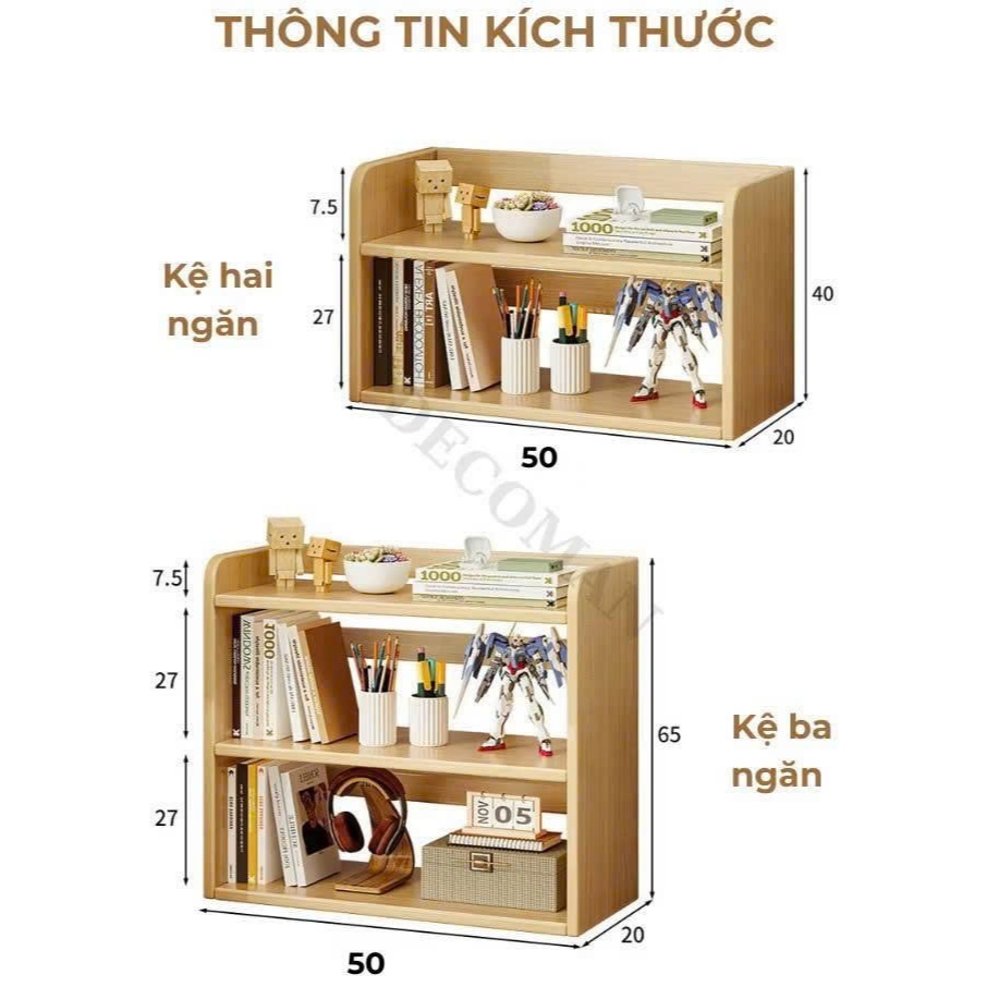 Giá sách để bàn nhiều tầng FOREST HOME, Kệ hồ sơ, giá để tài liệu văn phòng, gỗ mdf nhập khẩu cao cấp bền đẹp