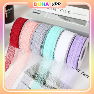 Ruy Băng Ren 3cm Nhiều Màu Sắc Làm Phụ Kiện Handmade, Cột Nơ, Gói Quà, (Bán Nguyên Cuộn 25ya -45ya) DUHA 066