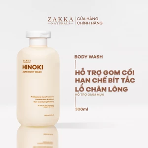 Sữa Tắm Hỗ Trợ Giảm Mụn Hinoki Body Wash Zakka Naturals 300ml
