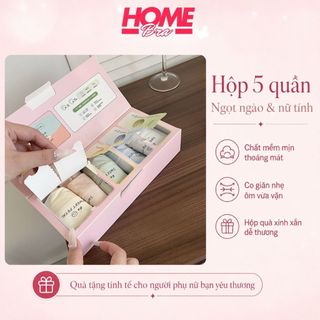 Combo 5 Quần Boxer Nữ Mặc Váy Không Đường May, Hộp 5 Quần Lót Đùi Nữ Su lạnh không lộ viền L5422