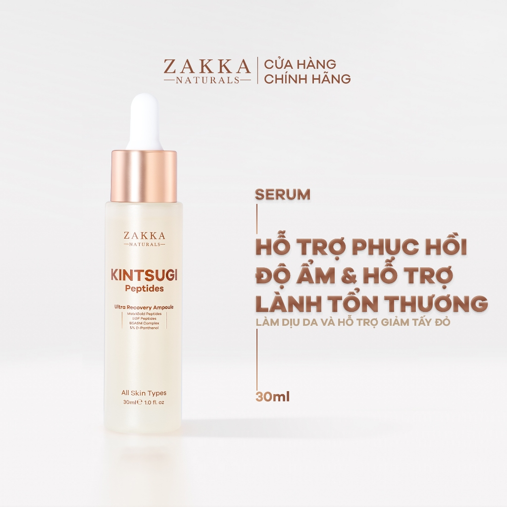 Tinh Chất Kintsugi Peptides Ultra Recovery Ampoule Zakka Naturals 30ml