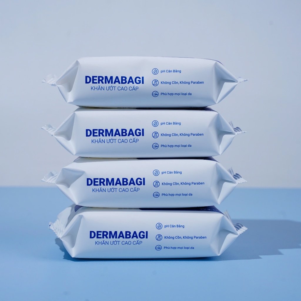 Khăn Ướt DERMABAGI Daily pH Balance Wet Wipes 25 Tờ - Cân Bằng pH, Làm Sạch Dịu Nhẹ Face & Body, Hương Trà Xanh | BigBuy360 - bigbuy360.vn