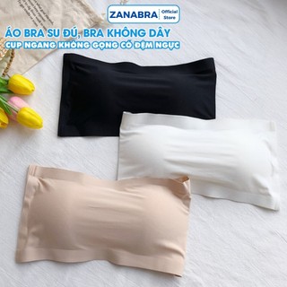Áo bra đúc su không dây cup ngang có mút mềm mại hở lưng thoáng khí ZANABRA B8883