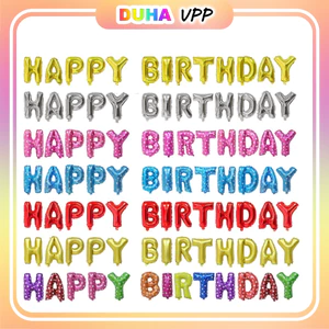 Bóng Chữ Happy Birthday Cao 40cm (Có Dây Treo), Bóng Chữ Trang Trí Sinh Nhật Tiệc Tùng Nhiều Màu DUHA 070