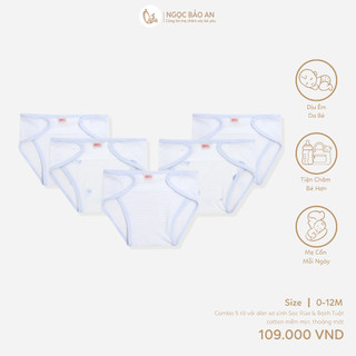 M&B (0-3M) Combo 5 tã vải dán sơ sinh cotton mềm mịn, thoáng mát an toàn cho da bé tiện lợi cho bé