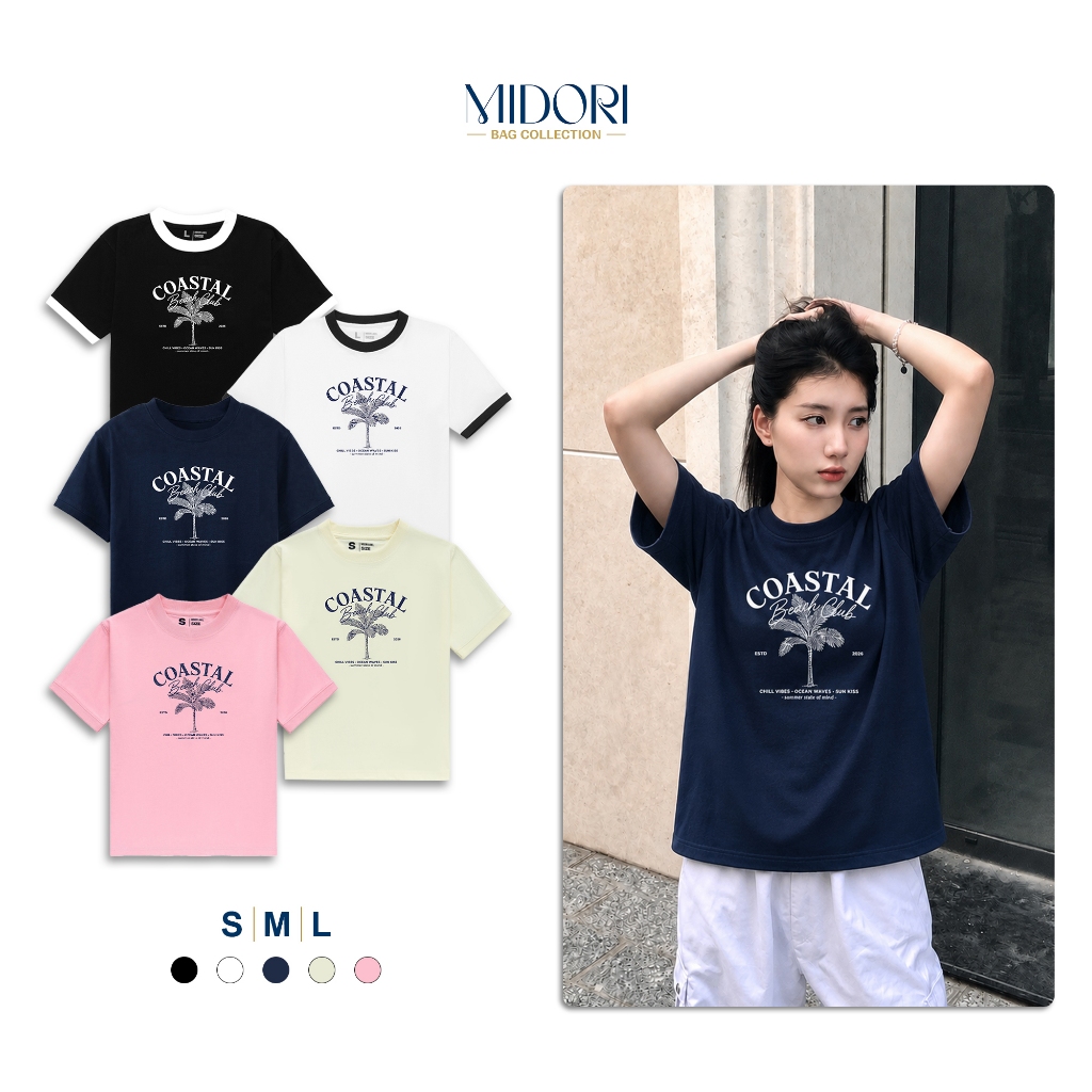 Áo Thun Baby Tee COASTAL Nam Nữ Unisex Cotton Đi Chơi Đi Học Local Brand | MIDORI BAG COLLECTION