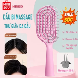 MINISO Lược Gỡ Rối Tạo Phồng Chân Tóc, Massage Da Đầu, Thiết Kế Rỗng Thoáng Khí, Chải Êm Ái, Phù Hợp Mọi Loại Tóc