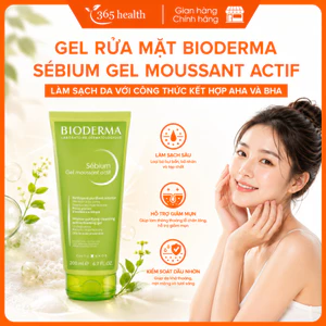 Gel Rửa Mặt Làm Sạch Sâu & Hỗ Trợ Giảm Mụn Bioderma Sebium Gel Moussant Actif 200ml