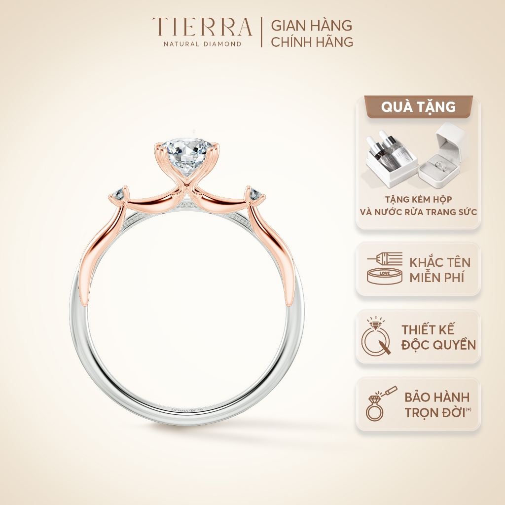 [CHAT TRƯỚC KHI ĐẶT] Nhẫn Cầu Hôn Tierra Mantilla Veil NCH1023, Vàng 14K/18K, TẤM CZ/KC, Lấy Cảm Hứng Từ Mạng Che Cô Dâu