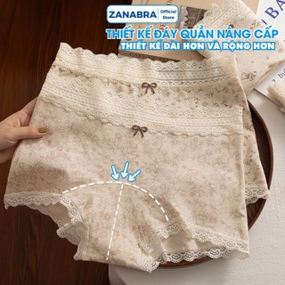 Quần lót nữ cotton viền ren dáng boxer, Quần chip boxer nữ không lộ viền đáy kháng khuẩn L5272