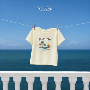 Áo Thun Baby Tee HAWAIIAN Nam Nữ Unisex Cotton Đi Chơi Đi Học Local Brand | MIDORI BAG COLLECTION
