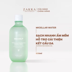 Nước tẩy trang Tảo Biển Zakka Naturals sạch mềm mịn và hỗ trợ sáng da 500ml