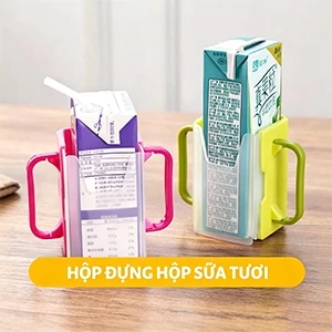 Hộp đựng sữa hộp có tay cầm, gấp gọn tiện lợi, nhựa PP an toàn cho bé