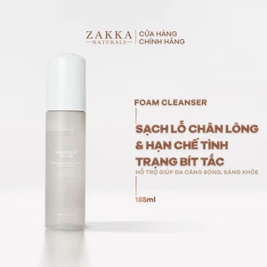 Sữa rửa mặt tạo bọt BHA, AHA Mandelic Glow Zakka Naturals 185ml