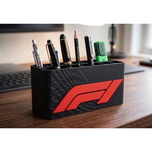 Hộp đựng bút F1 Pole Position in 3D - Khay để đồ bàn làm việc, decor góc gaming cho fan đua xe Công thức 1