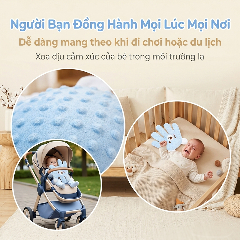 Bàn tay ru ngủ và làm dịu cơn đầy hơi cho bé – vật dụng không thể thiếu cho các bà mẹ mới sinh! Chức năng vỗ nhẹ tự động