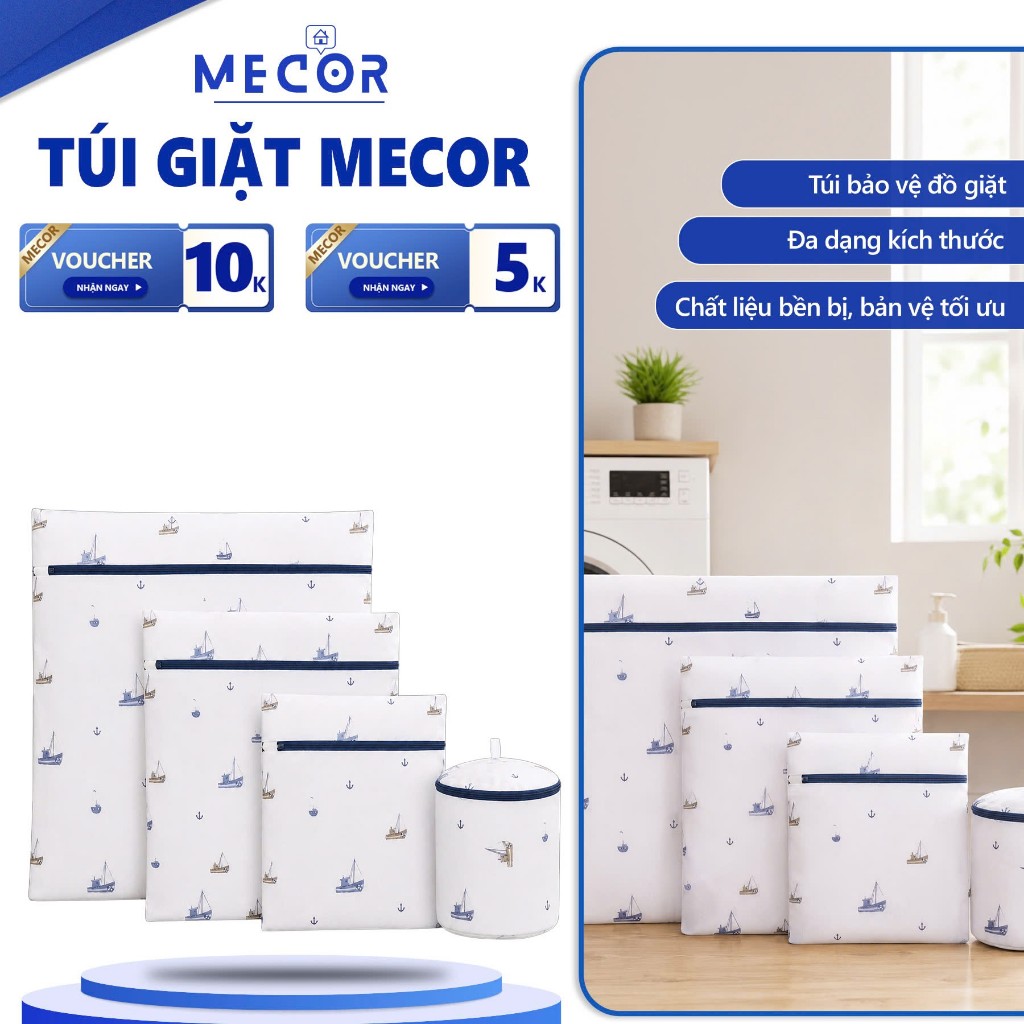 Túi Lưới Giặt Đồ Dày Cao Cấp - Túi Giặt Bảo Vệ Quần Áo, Đồ Lót, Tất Vớ - Túi Đựng Đồ Cho Máy Giặt