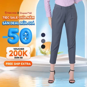 Quần tây baggy công sở nữ Thái Hòa quần lửng QAW1920-R03
