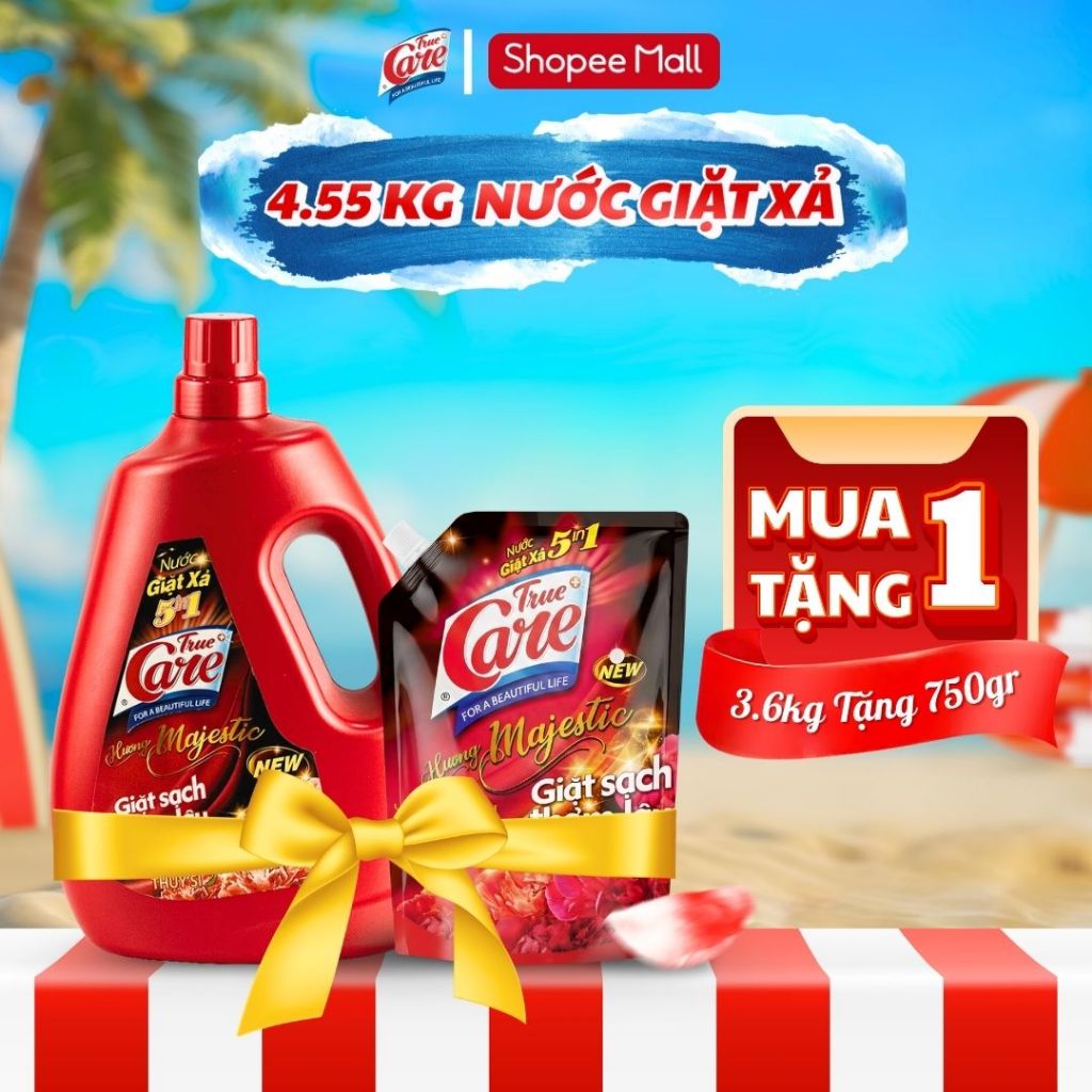 [MUA 1 TẶNG 1] Mua 1 Chai Nước Giặt Xả True Care 5in1 3.6kg Tặng 1 Túi Nước Giặt Xả True Care 750gr