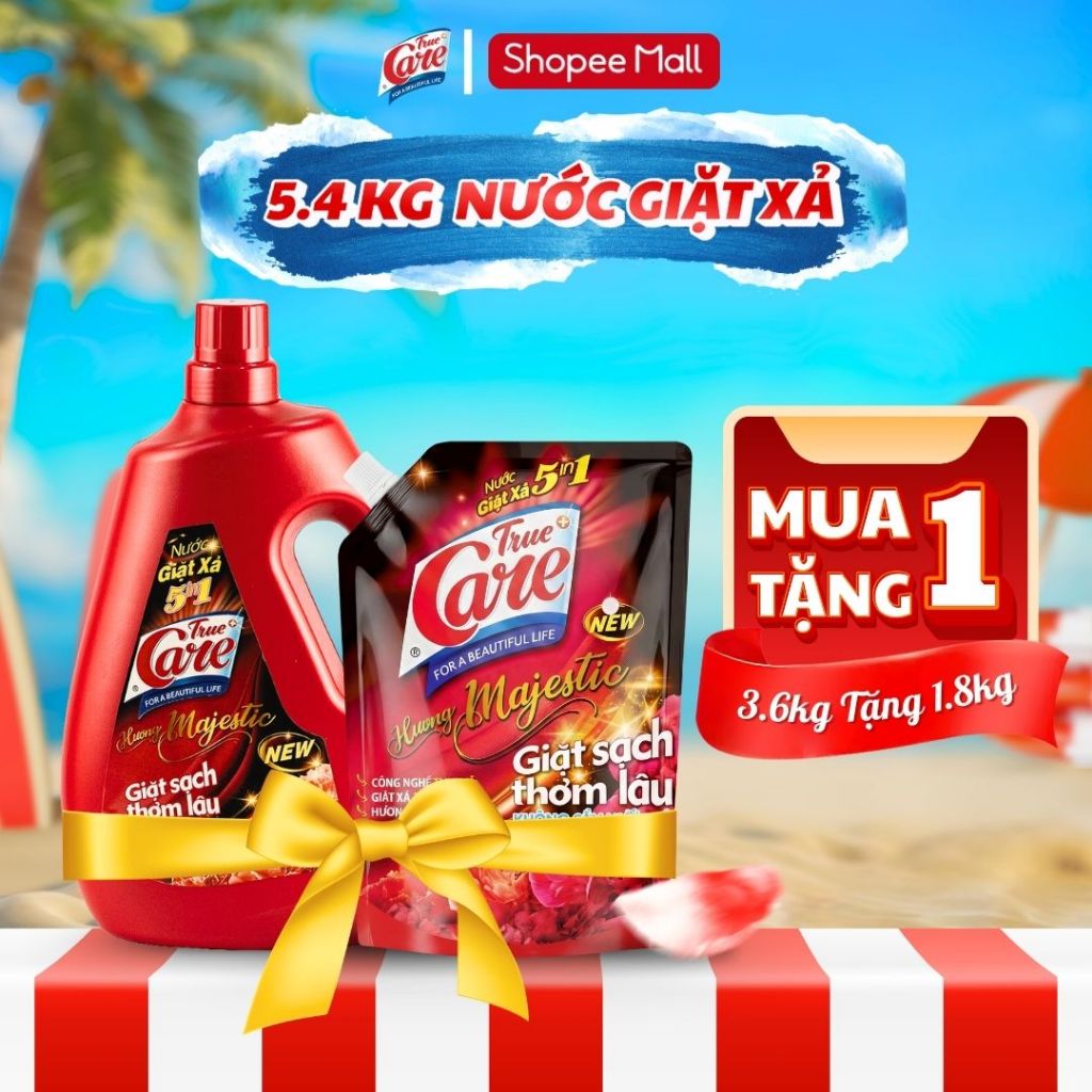 [MUA 1 TẶNG 1] Mua 1 Chai Nước Giặt Xả True Care 5in1 3.6Kg Tặng 1 Túi Nước Giặt Xả True Care 1.8Kg
