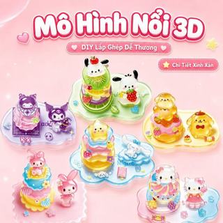 Hình dán nổi 3D bằng pha lê - Bộ sưu tập thú cưng - Hello Kitty, My Melody, Pochacco, Kuromi, Đồ thủ cô