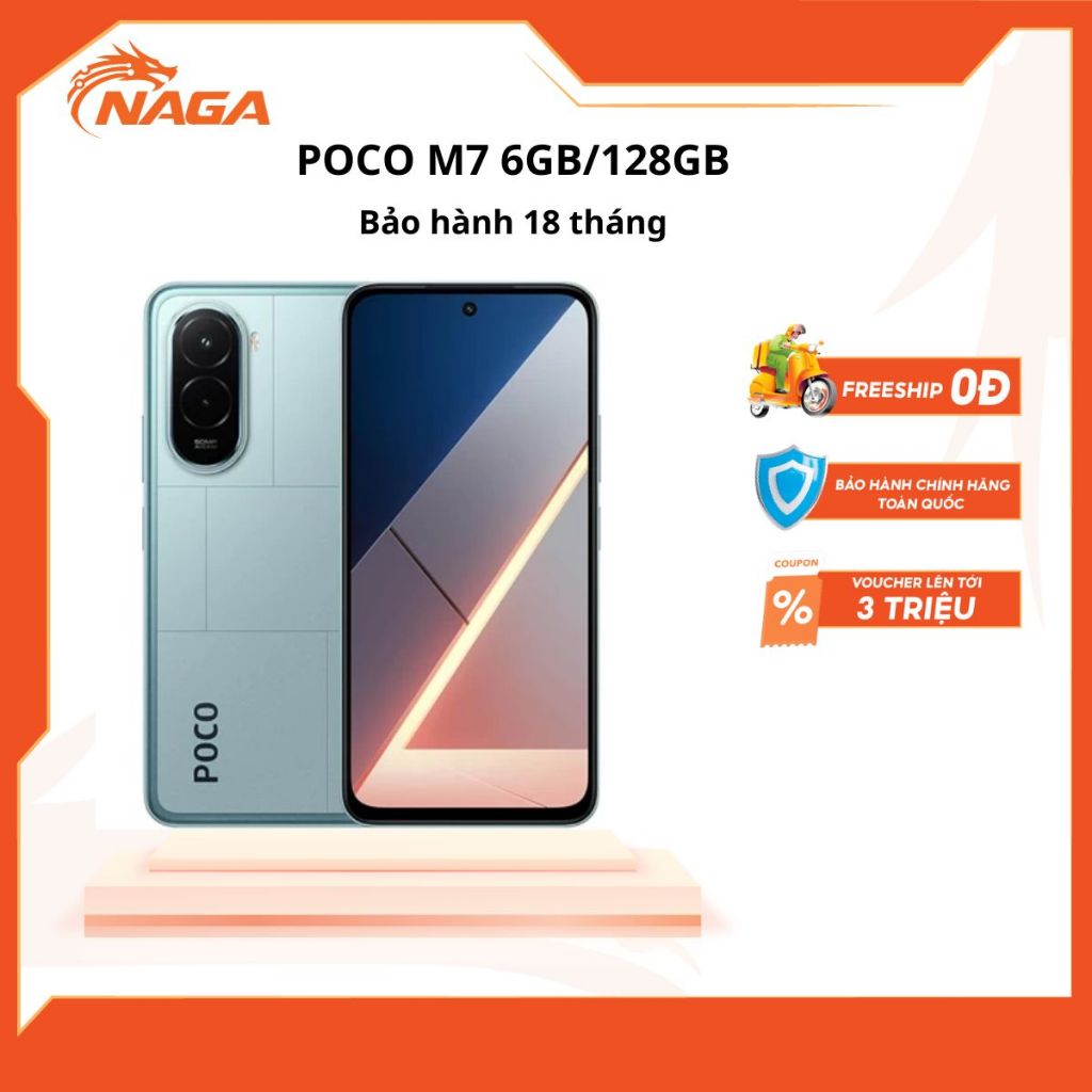 Điện thoại Xiaomi POCO M7 6GB/128GB, 8GB/256GB – Chính hãng (Nguyên Seal Chưa Active)