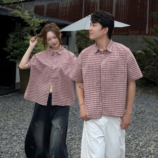 Áo Sơ Mi V3 SSS.A Sọc Caro Form Boxy Tay Ngắn Thoáng Mát Unisex Nam Nữ SSSTORE.Aesthetic