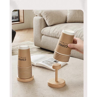 Giá đỡ ly giấy cốc giấy bằng gỗ, khay đựng cốc bằng gỗ kệ đựng ly giấy, ly trà sữa sinh tố