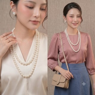 [ DAISYN ] N800  dây chuyền hạt ngọc trai nhân tạo mang áo dài 12li dài 150cm,  chuỗi hạt ngọc trai nhân tạo sang trọng