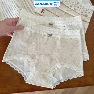 Quần lót nữ cotton viền ren dáng boxer, Quần chip boxer nữ không lộ viền đáy kháng khuẩn L5272