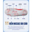 Lót Giày 4D 11 Điểm Massage - Cao Su Non Cao Cấp, Êm Chân, Chống Sốc, Thoáng Khí, Hút Mồ Hôi - Cho Giày Thể Thao Sneaker