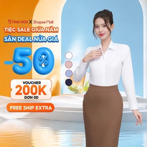 Áo sơ mi dài tay 287 chất liệu vải modal trơn cao cấp dài tay dáng slimfit có nẹp khuy Thái Hòa