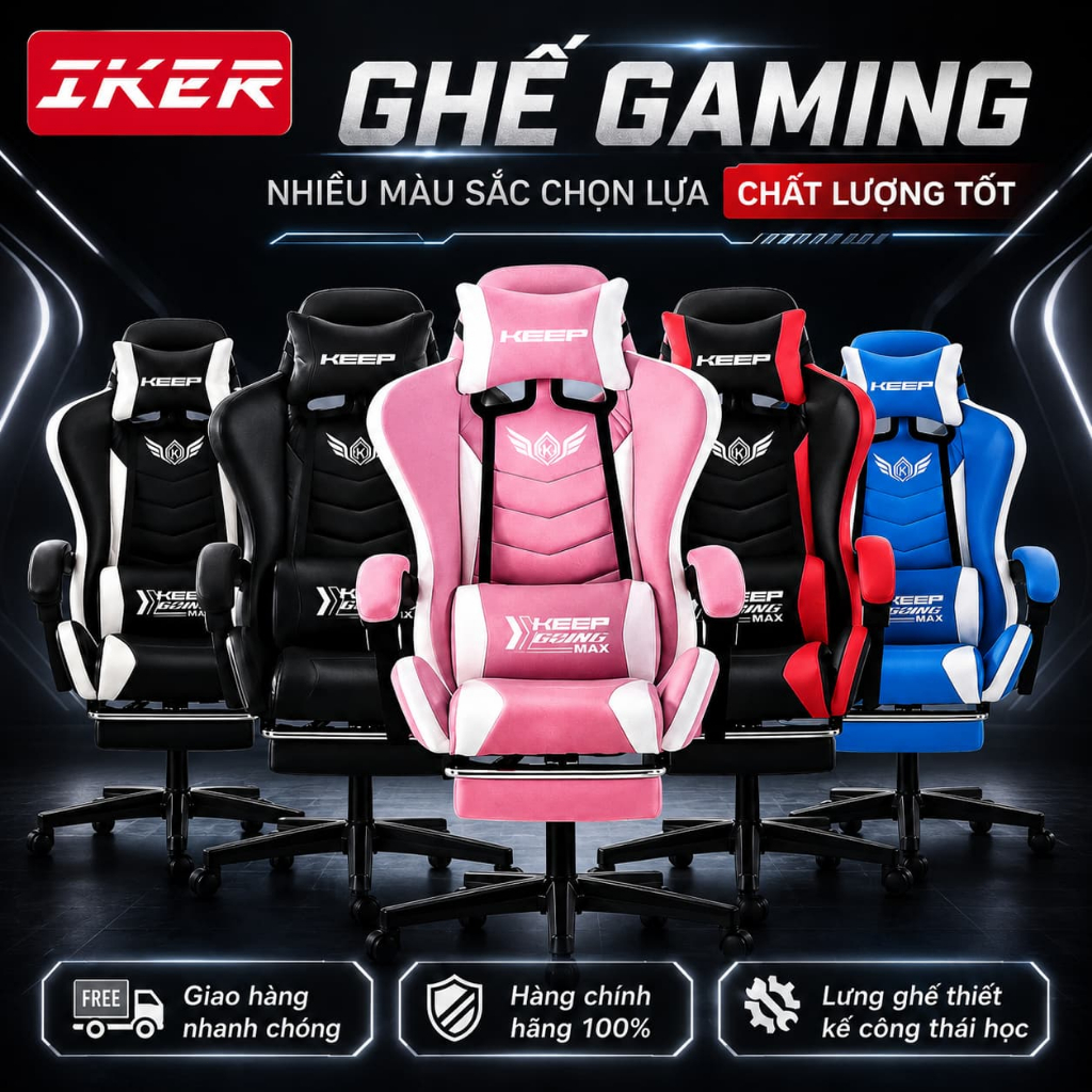 Ghế Gaming - Ghế chơi game đa chức năng - HM50