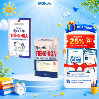 Sách - Bộ Sách Tập Viết & Tự học Giao Tiếp Tiếng Nga Cho Người Mới Bắt Đầu