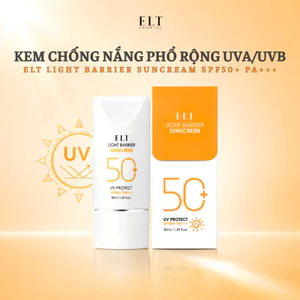 ELT |Light Barrier Sunscreen SPF50+ PA+++ 50ml – Kem Chống Nắng Hàn Quốc Dưỡng Ẩm, Mỏng Nhẹ