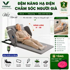 Đệm Nâng Lưng Điện 0-80° Cho Người Bệnh, Người Già - Hỗ Trợ Ngồi Dậy Loại Dài 190x75cm (BÀO HÀNH 2 NĂM)