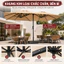 WTHB Outdoor Ô dù sân vườn 4.5M lớn, ô che nắng ngoài trời có thể nghiêng dùng cho quán cà phê, nhà hàng sân rộng