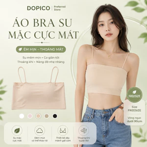 Áo bra nữ 2 dây đúc su đẹp, áo ngực su không gọng mút mỏng DOPICO B8881