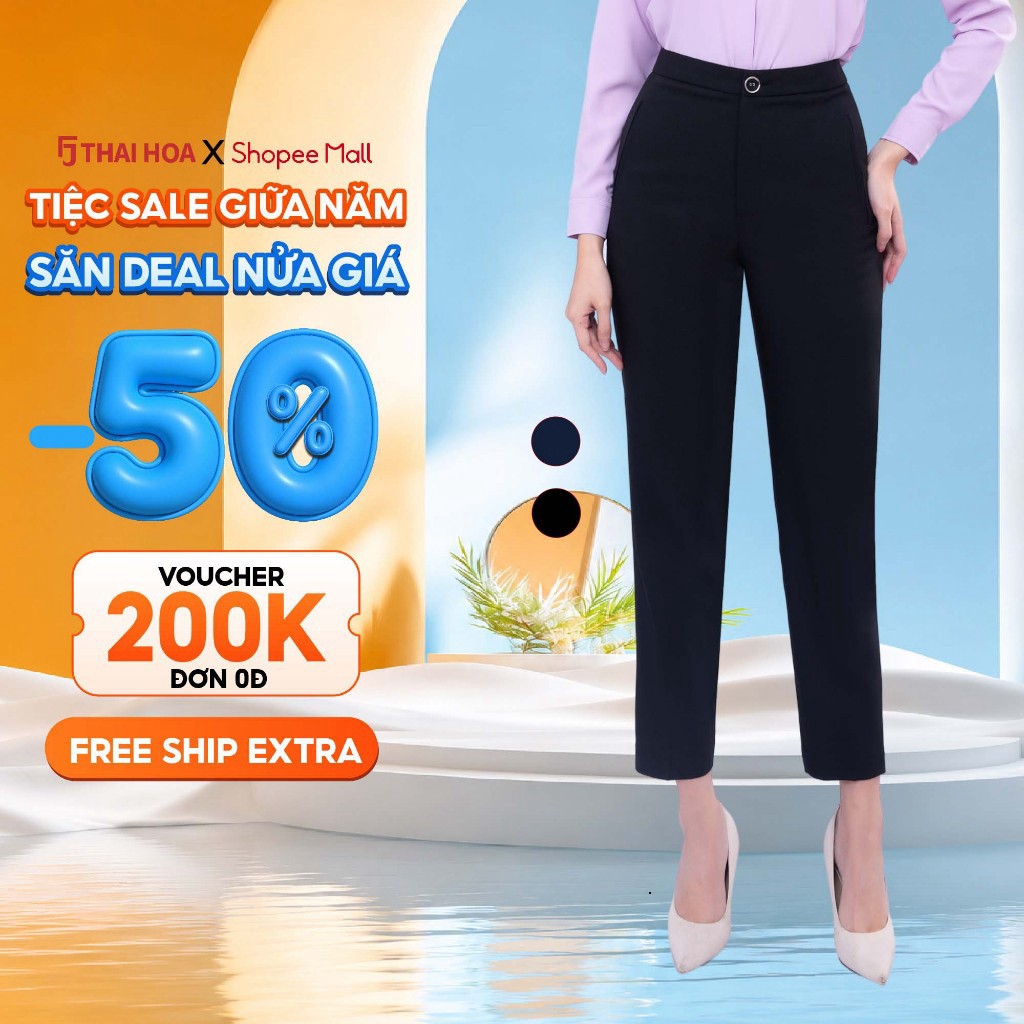 [ HÀNG CTY ] Quần TÂY ÂU nữ R16 thời trang công sở các màu sợi gỗ sồi Thái Hoà