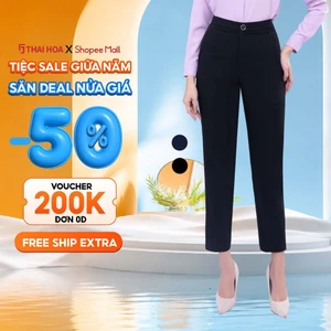 Quần TÂY ÂU nữ R16 thời trang công sở các màu sợi gỗ sồi Thái Hoà