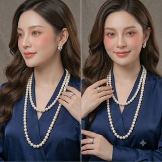 [ DAISYN ] N668 vòng cổ áo dài, dây chuyền áo tấc, dây chuyền áo bà ba 1 sợi 150cm ngọc nhân tạo 10 sang trọng
