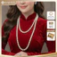 N668 vòng cổ áo dài, dây chuyền áo tấc, dây chuyền áo bà ba 1 sợi 150cm ngọc nhân tạo 10 sang trọng