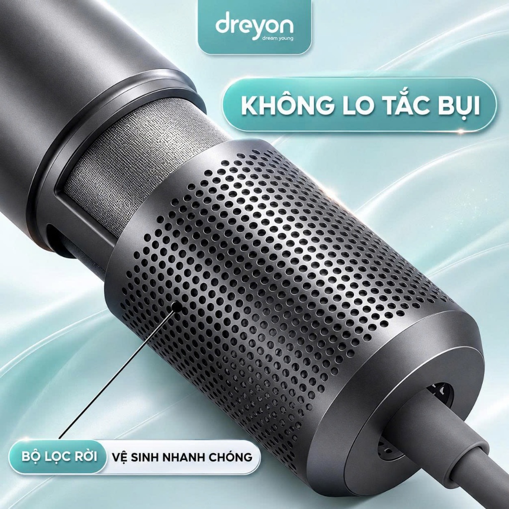 Máy sấy tóc ion âm DREYON 110000 vòng/phút, sấy nhanh, giảm sơ rối, bảo vệ tóc hiệu quả