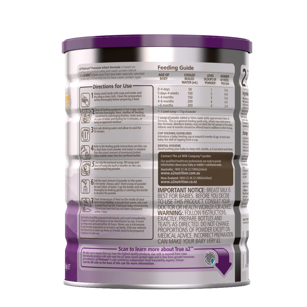 Sữa A2 Platinum Lon 900g Đủ Số, Chính Hãng Úc, Cho Bé Phát Triển Toàn Diện - TN Baby