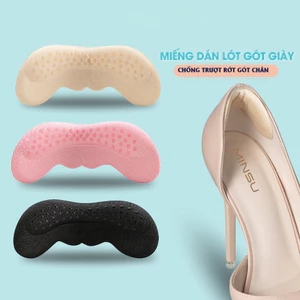 Miếng Dán Gót Giày 4D Lót Đệm Có Hạt Silicon Bảo Vệ, Chống Trầy, Rớt Gót Chân,Giảm Size Giày Cao Gót Bị Rộng