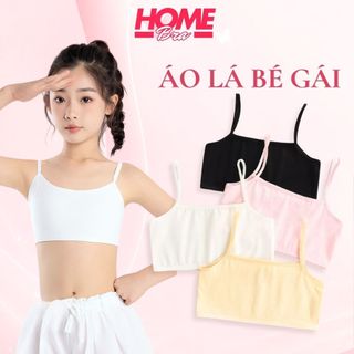 Áo lót lá bé gái học sinh chất cotton mỏng nhẹ thoáng mát kiểu dáng dễ thương cute HOMEBRA